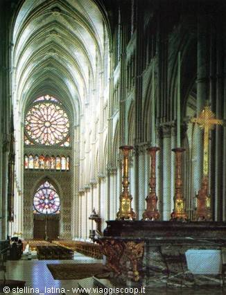 Reims, Notre Dame Cathedral, the beautiful stained-glass windows are from the 1200s
