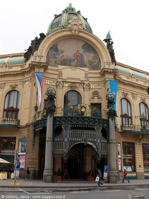 Town hall with Mucha decorations