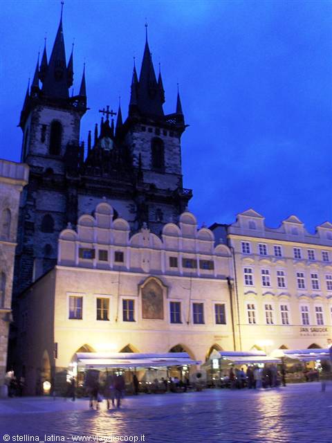 the Old Town at night