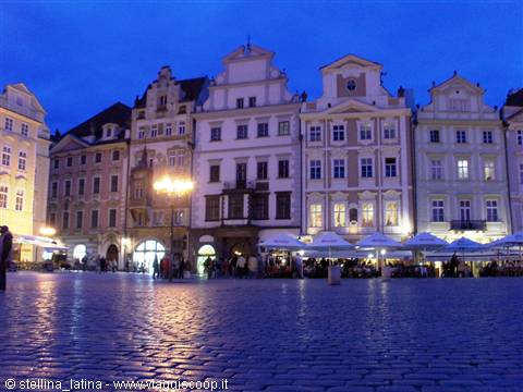 the Old Town at night