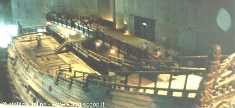 stockholm, the vasa, the warship sunk on its first outing after 1300 meters