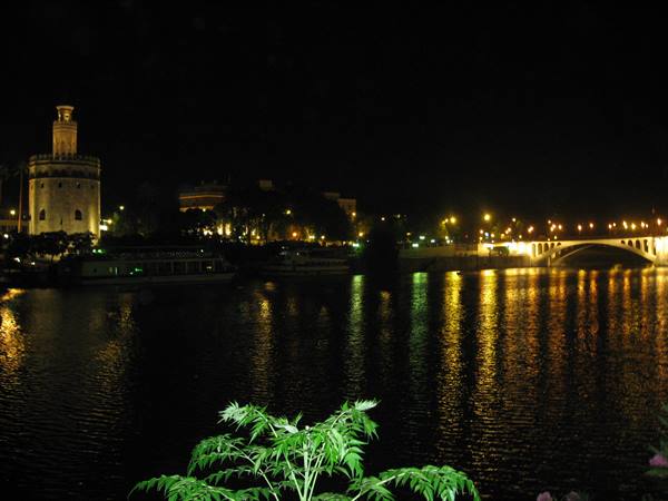 The Gold Tower and the Guadalquivir at night