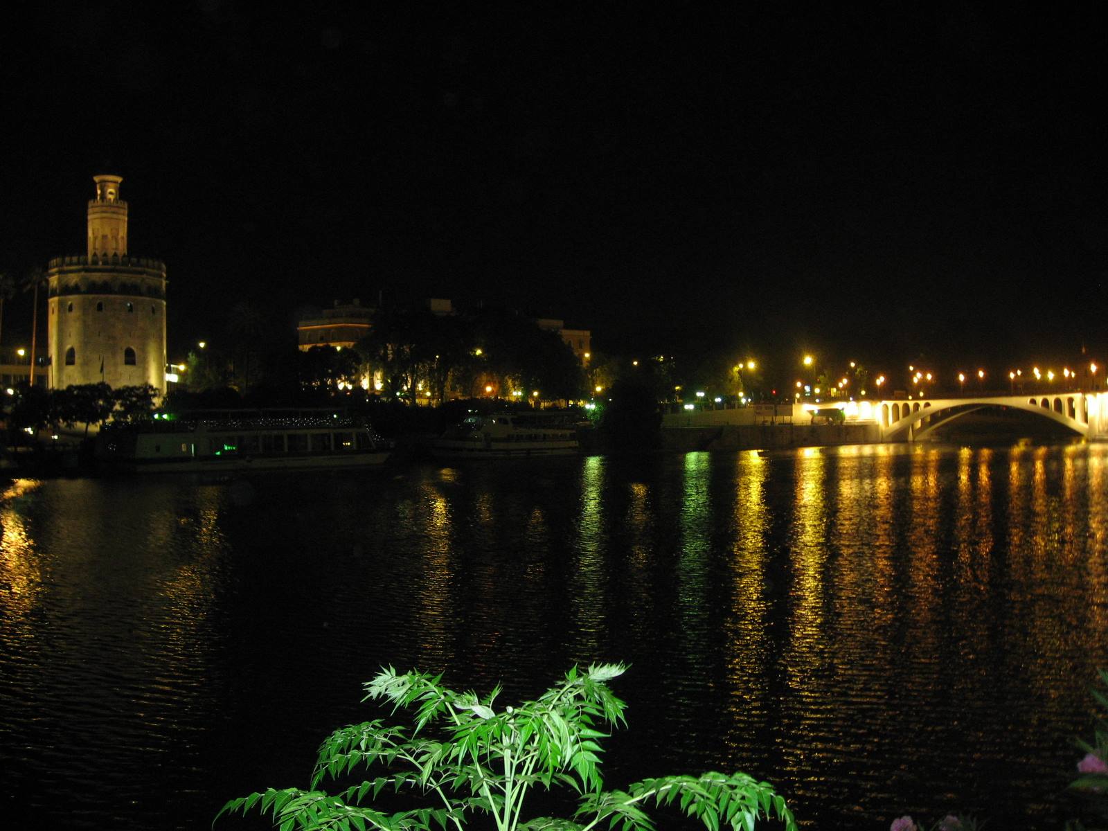 The Gold Tower and the Guadalquivir at night