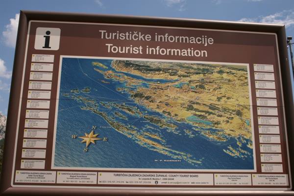 Map at a stop in Croatia