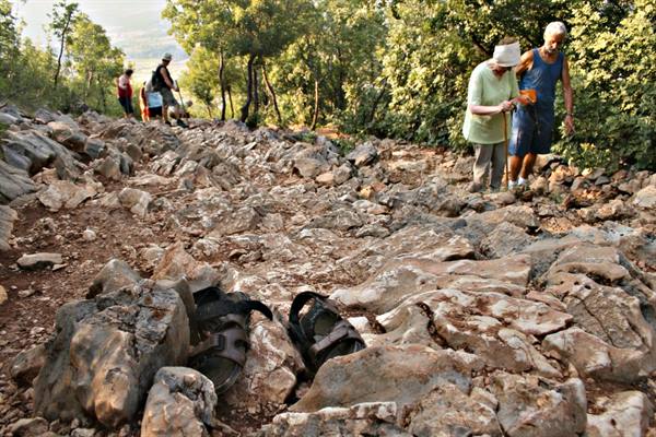 The steep climb of Krizevac