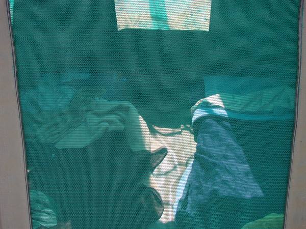 inside our tents
