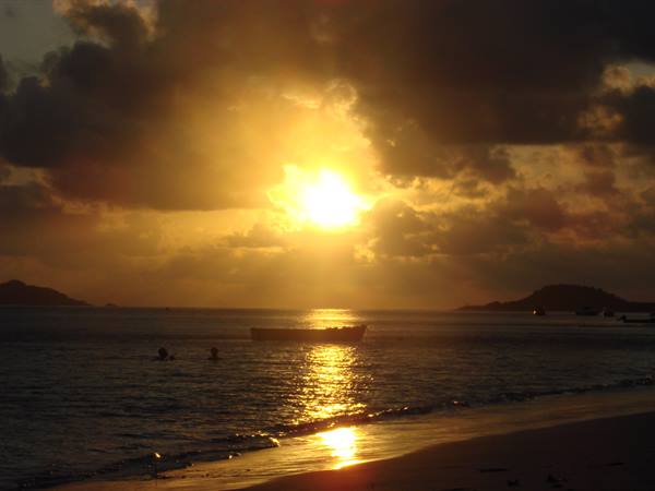 sunset at grand anse