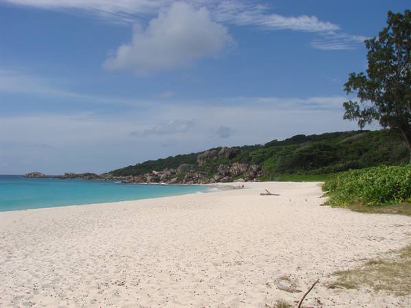 grande anse at La Digue
