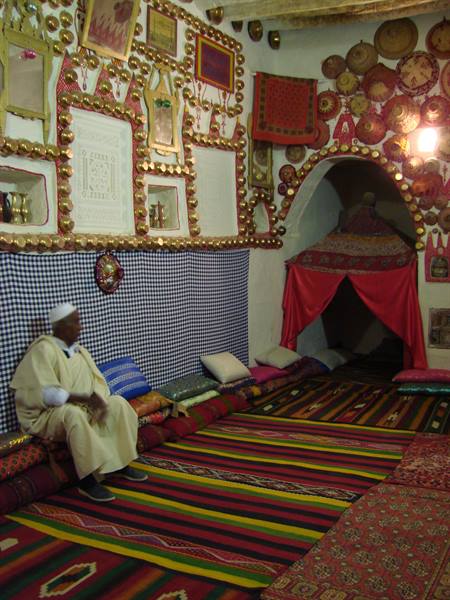 Ghadames - interior of an old house in the Medina