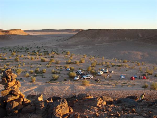 First camp in the Hamada el Hamra