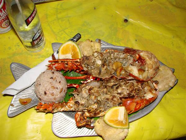dinner at Roland's ..this time a splendid lobster