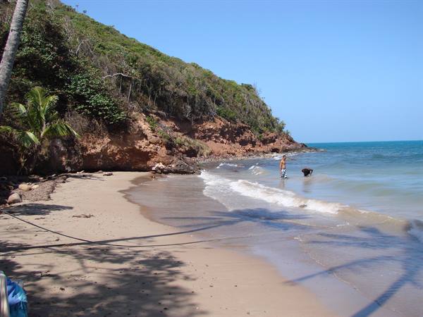 little beach of Santa Catalina reachable only by sea