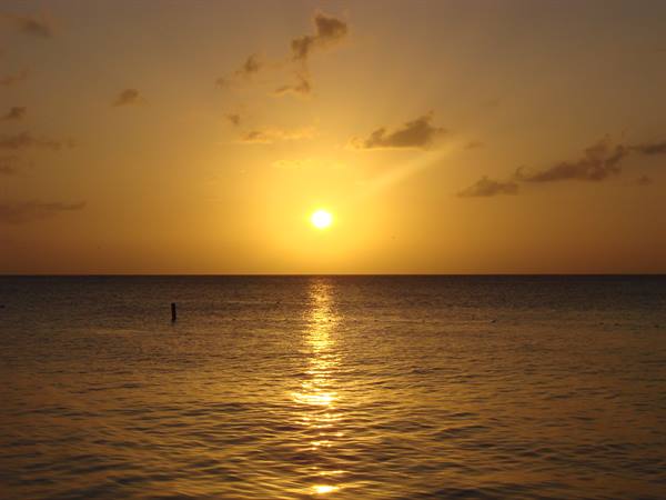 sunset from Playa Aguadulce - Providencia