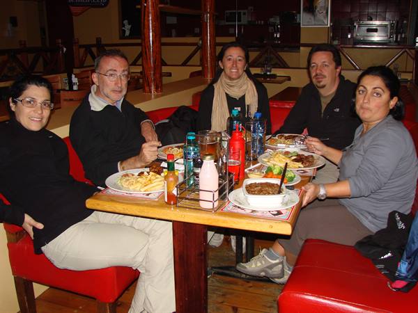 dinner in Middelburg at the restaurant of our hotel the Karoo Country Inn Hotel 