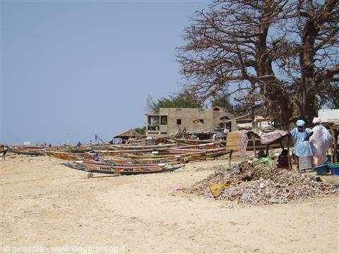 Fishing village on Saly beach