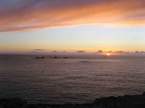 The beauty of the sunset at Land's End