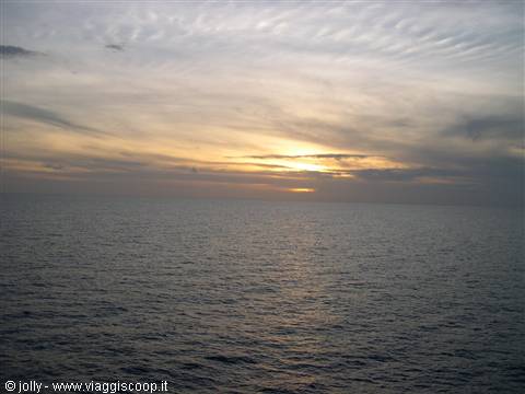 Sunset over the sea