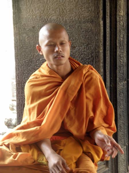 monk at Angkor