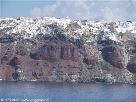 Panoramic view of Santorini