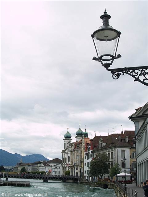 Lucerne - In the distance the Jesuiten Kirche