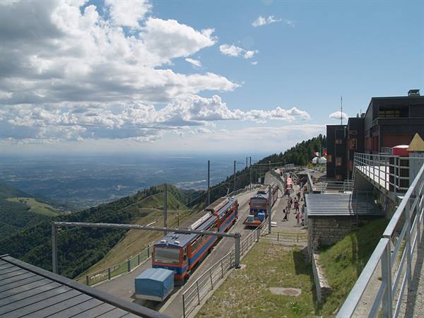 Arrival station of the Monte Generoso little train