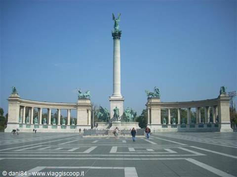 Millennium Column with Archangel Gabriel, Heroes' Square, Budapest