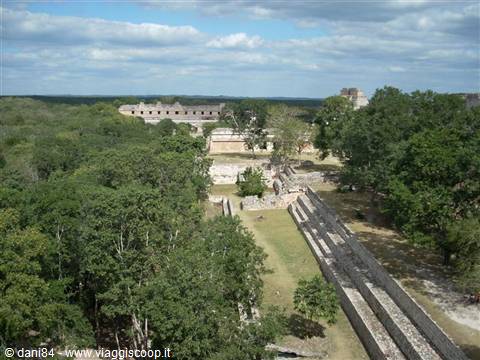 uxmal great pyramid panorama