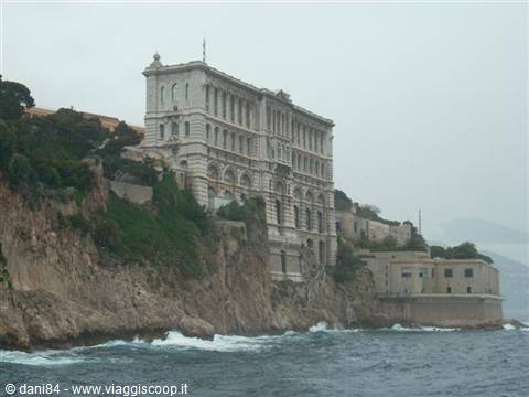 Oceanographic Museum of Monaco perched on cliff above the sea