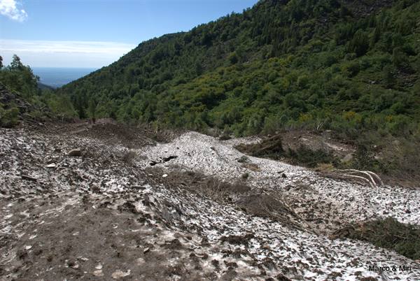 Towards Lake Mucrone - The snow avalanche
