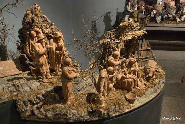 In the crypt of the Sanctuary: one of the nativity scenes on display