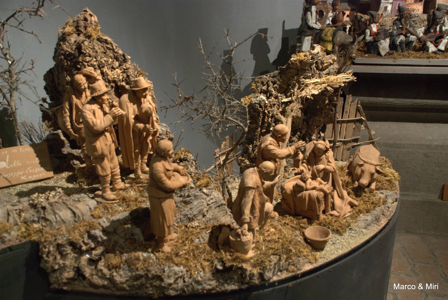 In the crypt of the Sanctuary: one of the nativity scenes on display