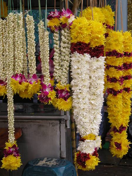 flower garlands for the offerings