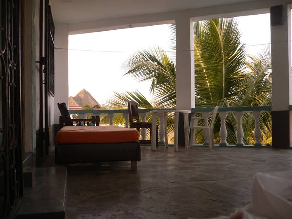Our terrace at Watamu Beach View apartments