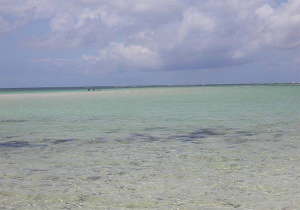 transparent waters at Garoda Beach