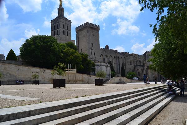 Avignon: the imposing Palace of the Popes