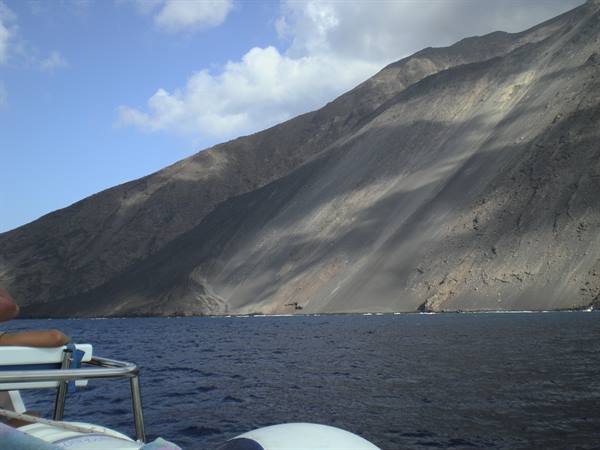 The stream of fire of Stromboli