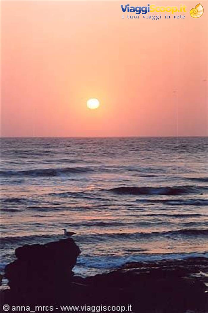 Sunset over the ocean at Swakopmund
