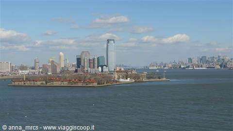 Ellis Island-Left New Jersey-Right Manhattan