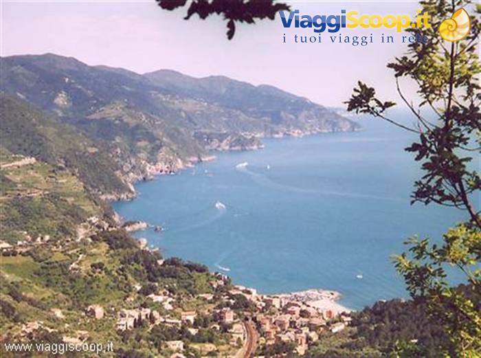 View of the Gulf of the Cinque Terre, Monterosso in the foreground, from the Alta Via