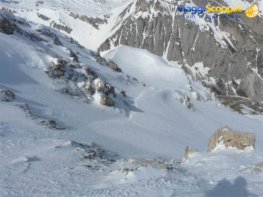 39 Climbing to the Corno Grande - some distance covered