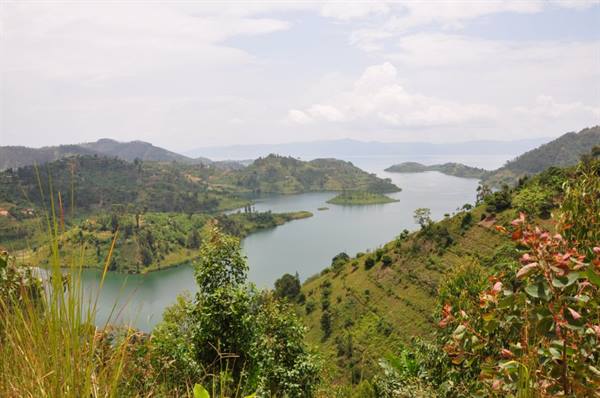 glimpse of Lake Kivu, towards Cyangugu