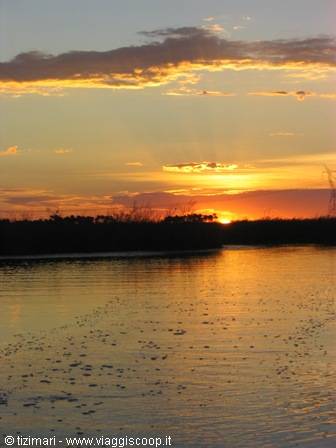 sunset on the esteros