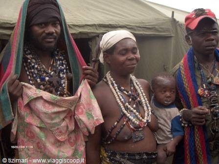 The Mai Mai chief Gedeon with his wife and son