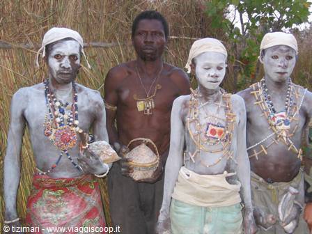 The Young warriors with their gri gri around their necks (Mai Mai amulets)