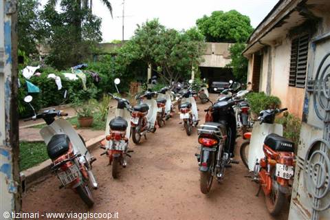 Everyone on motorbikes