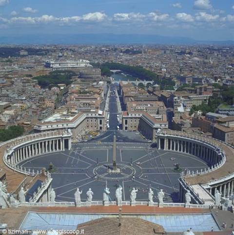 St. Peter's Square with colonnade and obelisk, Rome