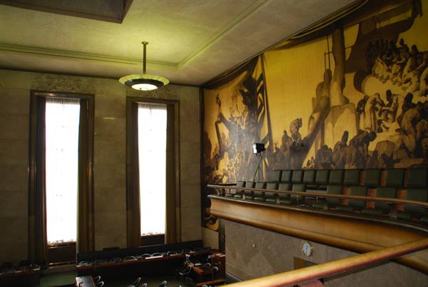 The interior of the UN building