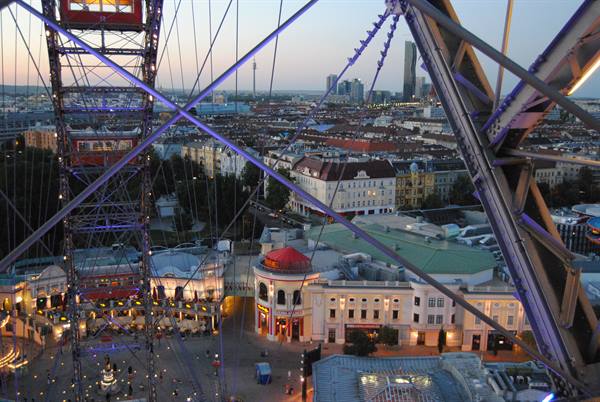The Prater park seen from the Riesenrad