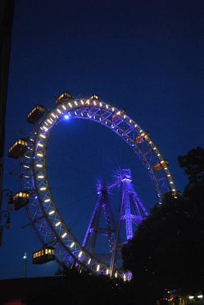 Riesenrad at night