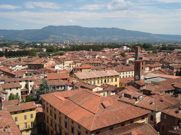 View of Lucca: that 'hole' in the middle is piazza dell'anfiteatro